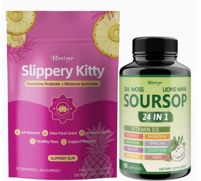 KittySnatch™ Slippery Kitty Probiotic + Soursop Bundle