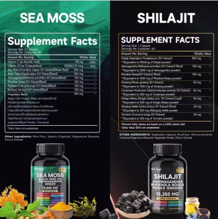 Nature's Vitality Boost Kit Bundle - Sea Moss & Shilajit