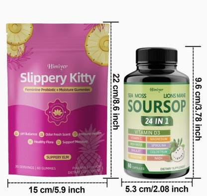 KittySnatch™ Slippery Kitty Probiotic + Soursop Bundle