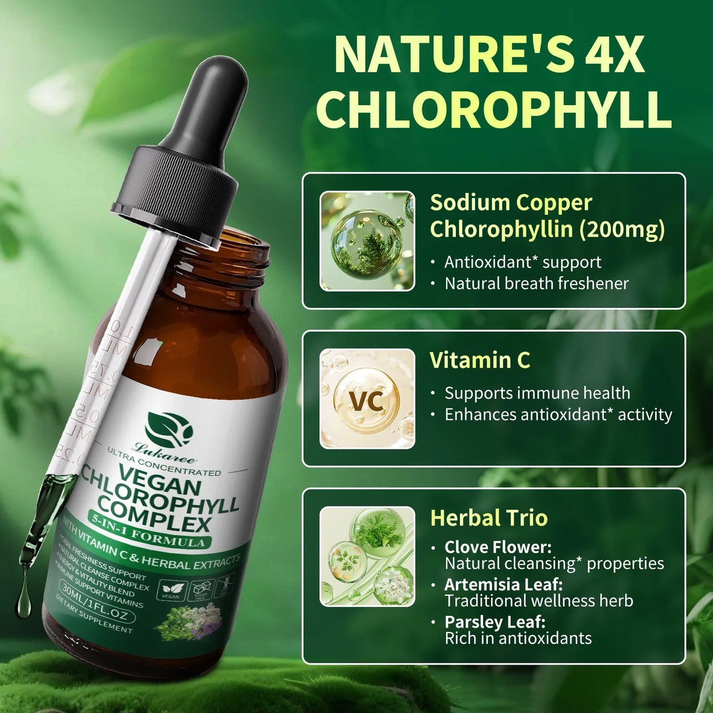 SnatchWell Liquid Chlorophyll Complex Drops (Free)